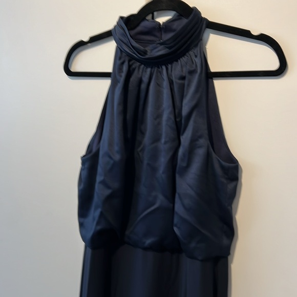 Adrianna Papell size 6 floor length navy blue dress - Picture 2 of 5